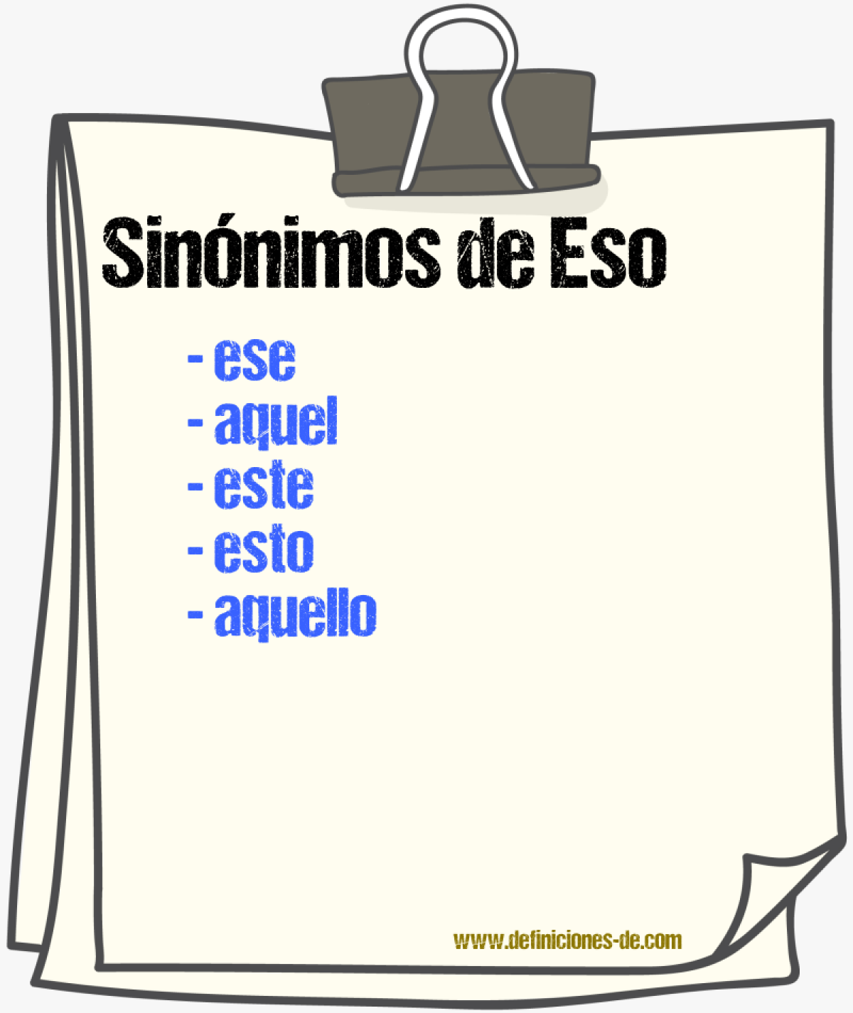 Sinnimos de eso