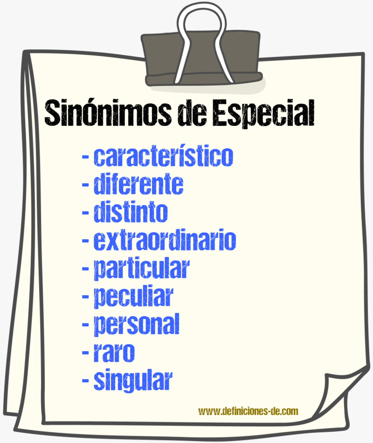 Sinnimos de especial