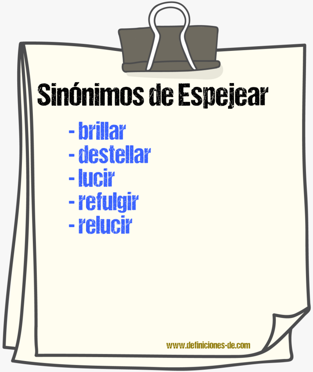 Sinnimos de espejear