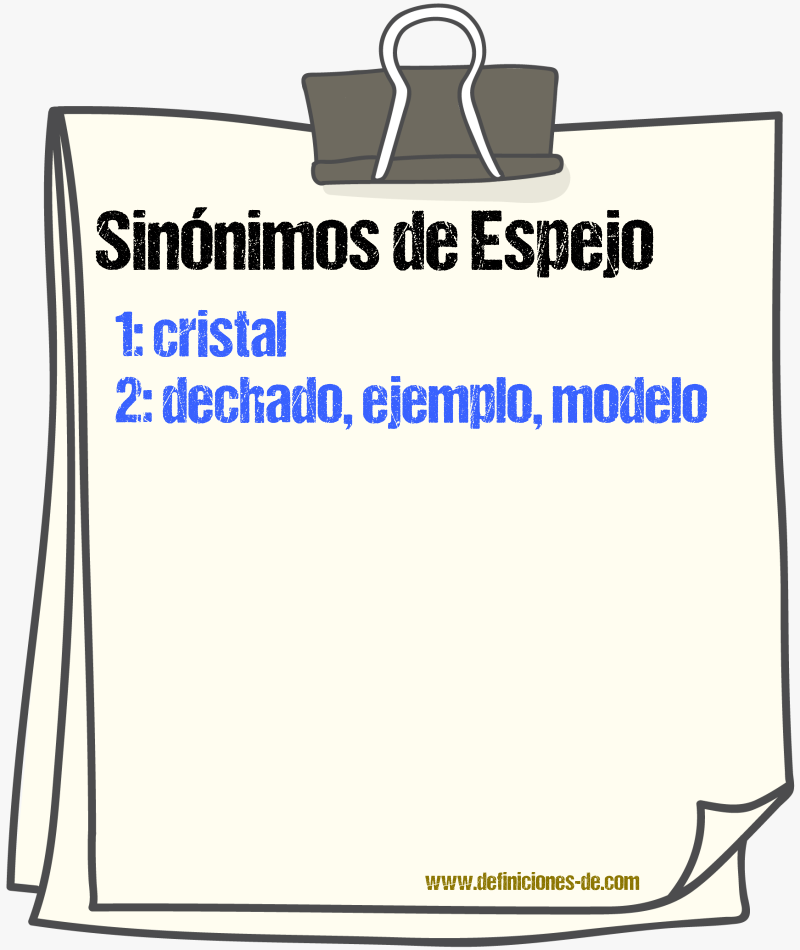 Sinnimos de espejo