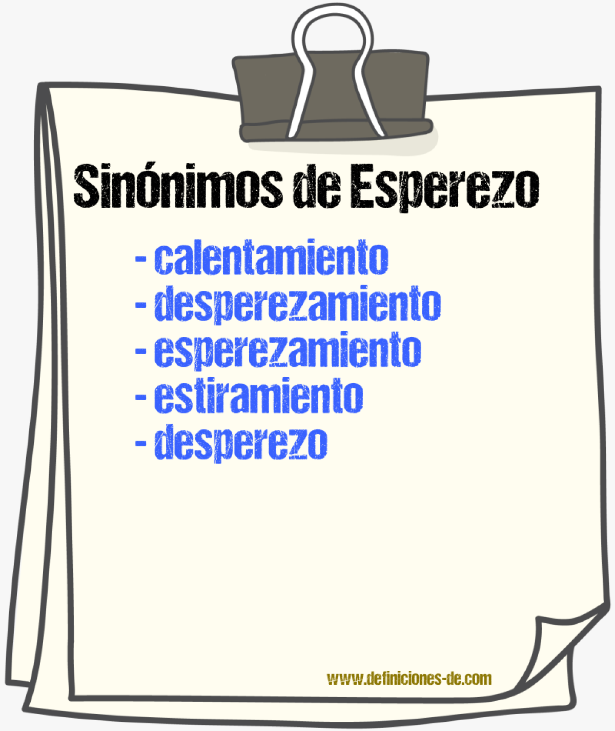 Sinnimos de esperezo