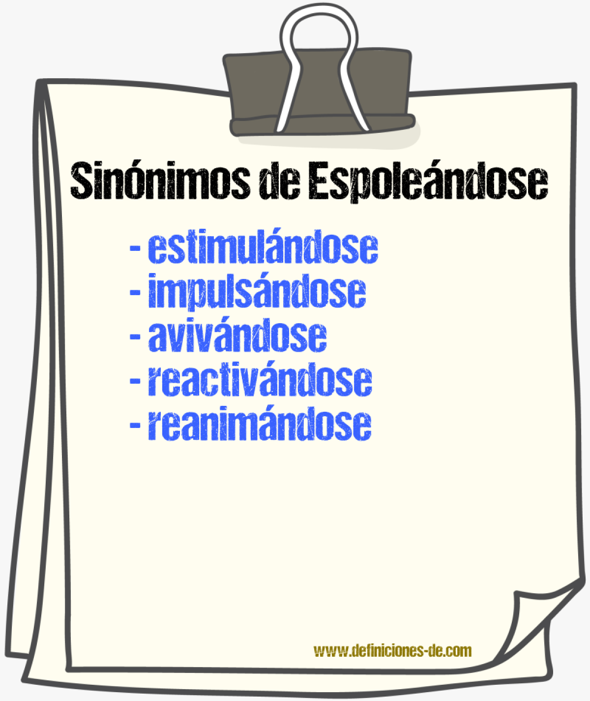 Sinónimos de espoleándose