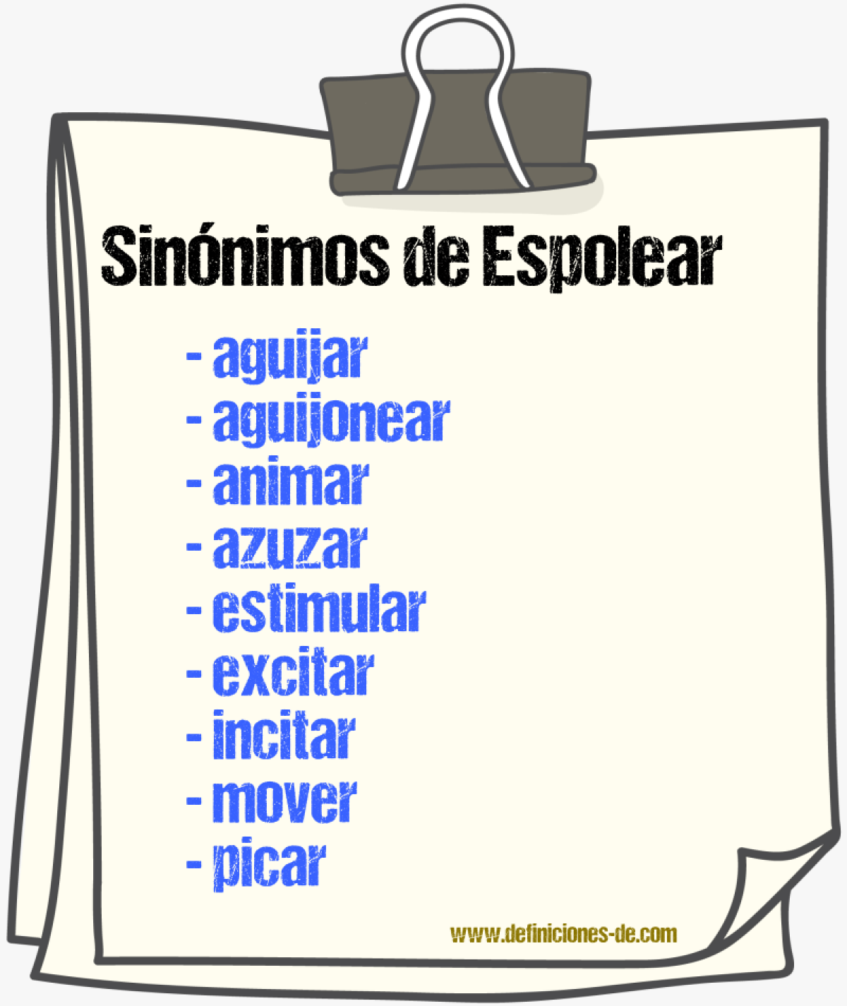 Sinnimos de espolear