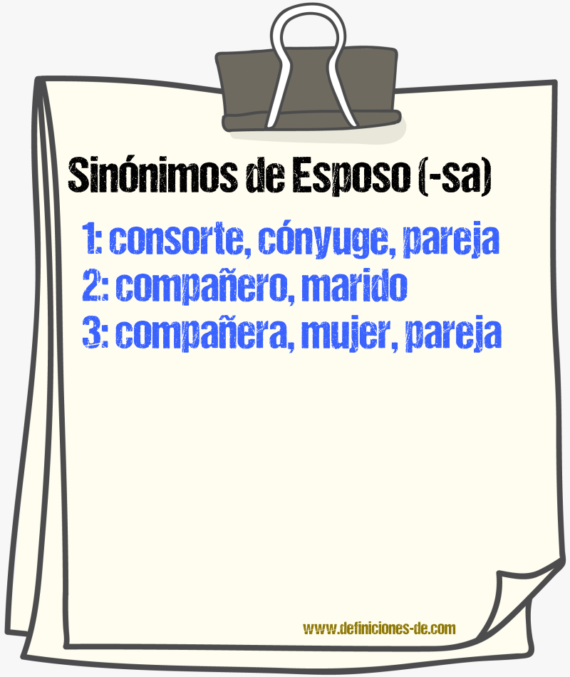 Sinnimos de esposo