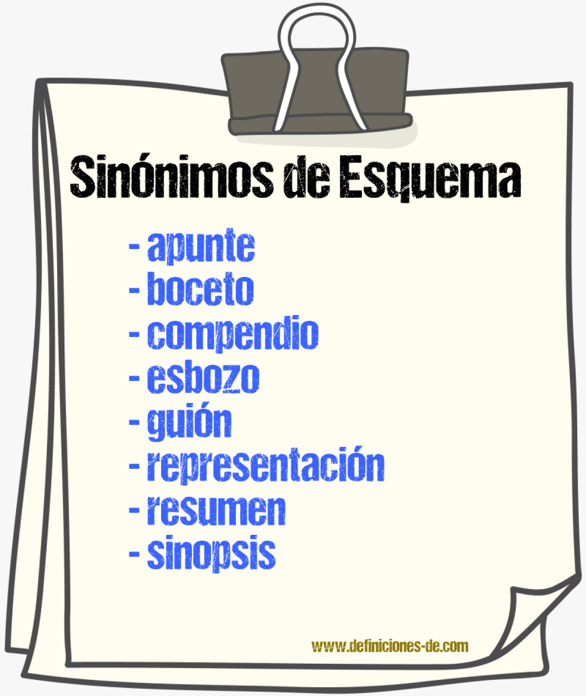 Sinnimos de esquema