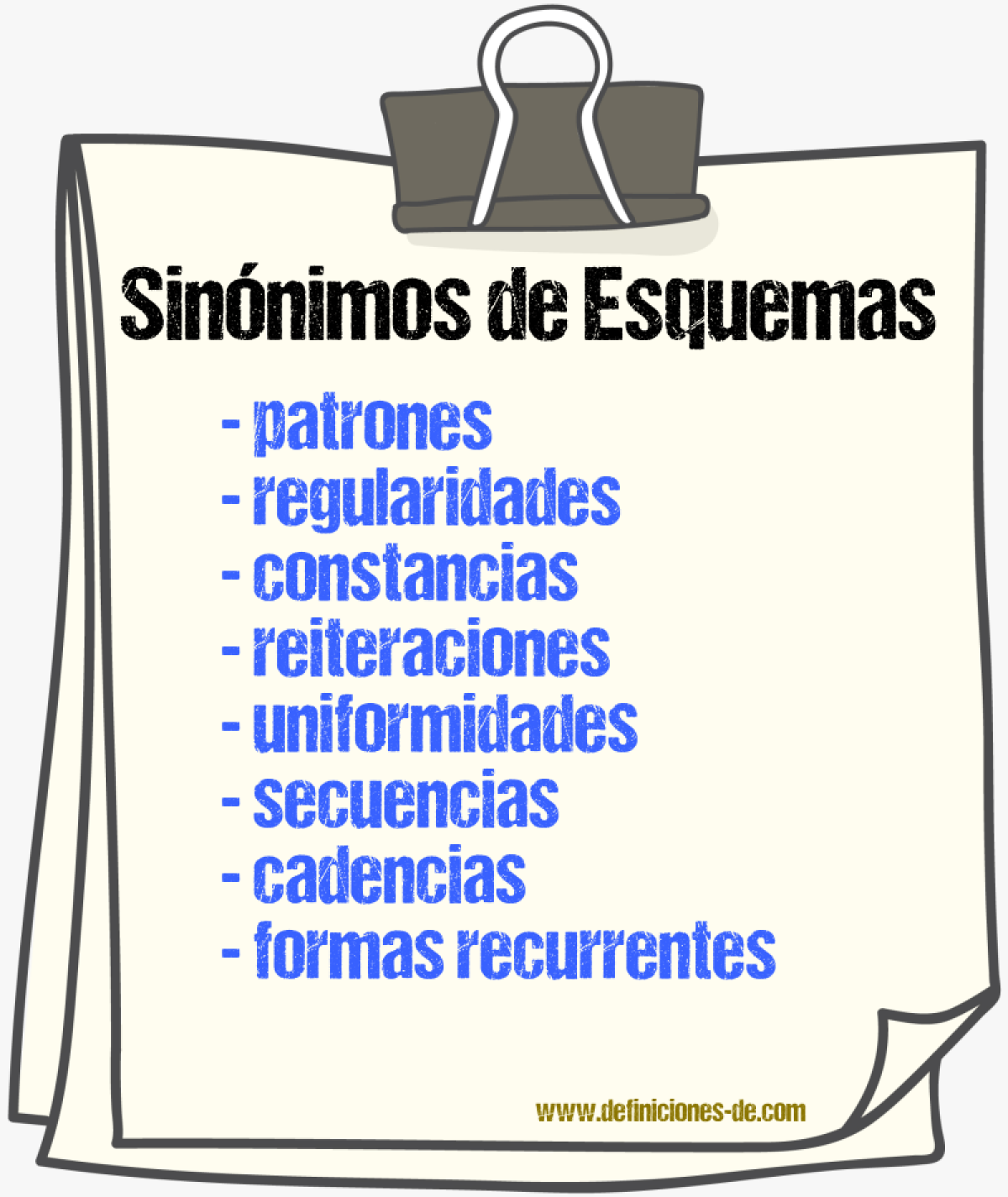 Sinónimos de esquemas
