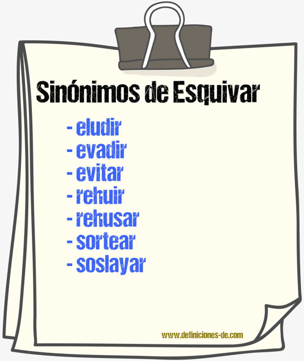 Sinnimos de esquivar