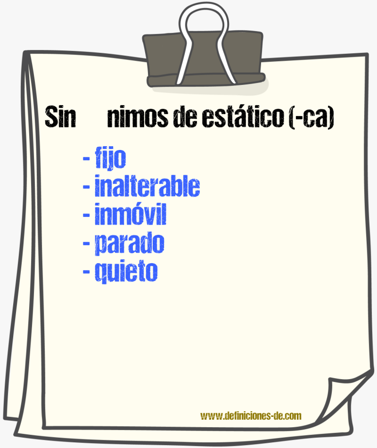 Sinnimos de esttico