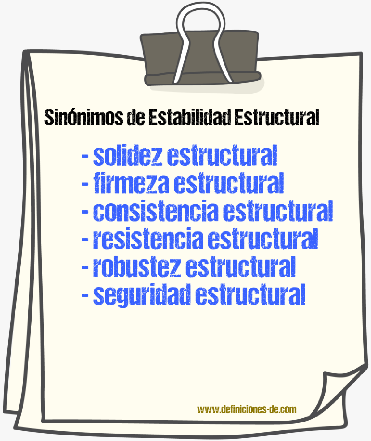 Sinónimos de estabilidad estructural