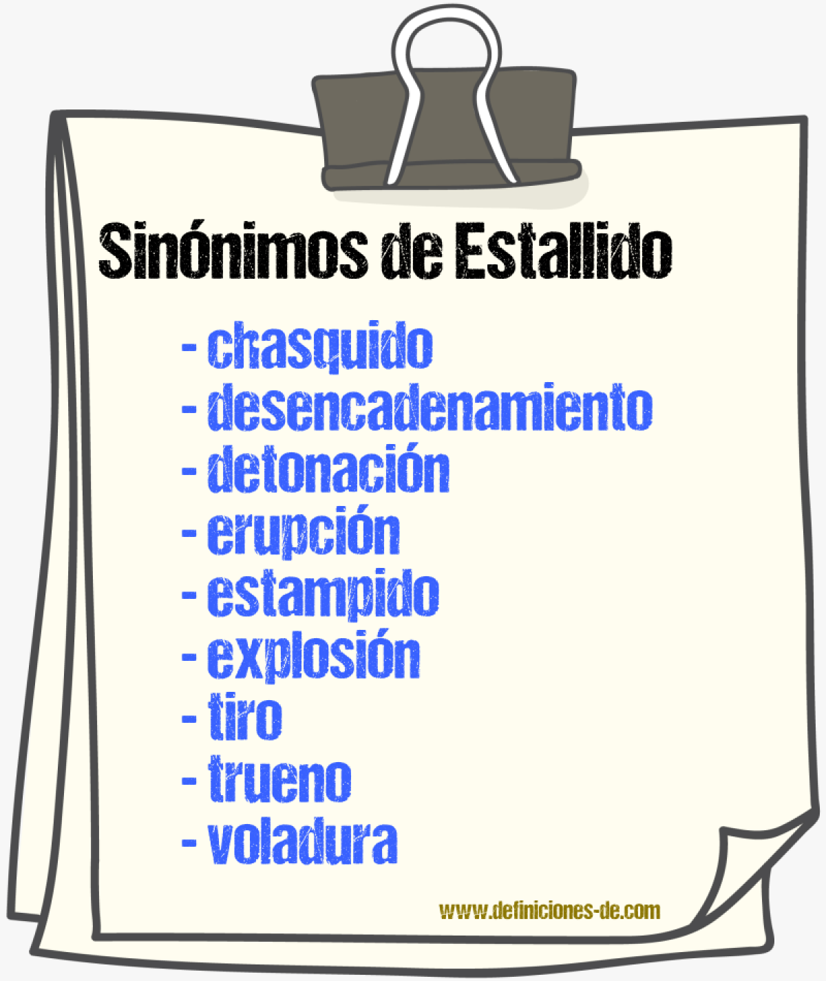 Sinnimos de estallido