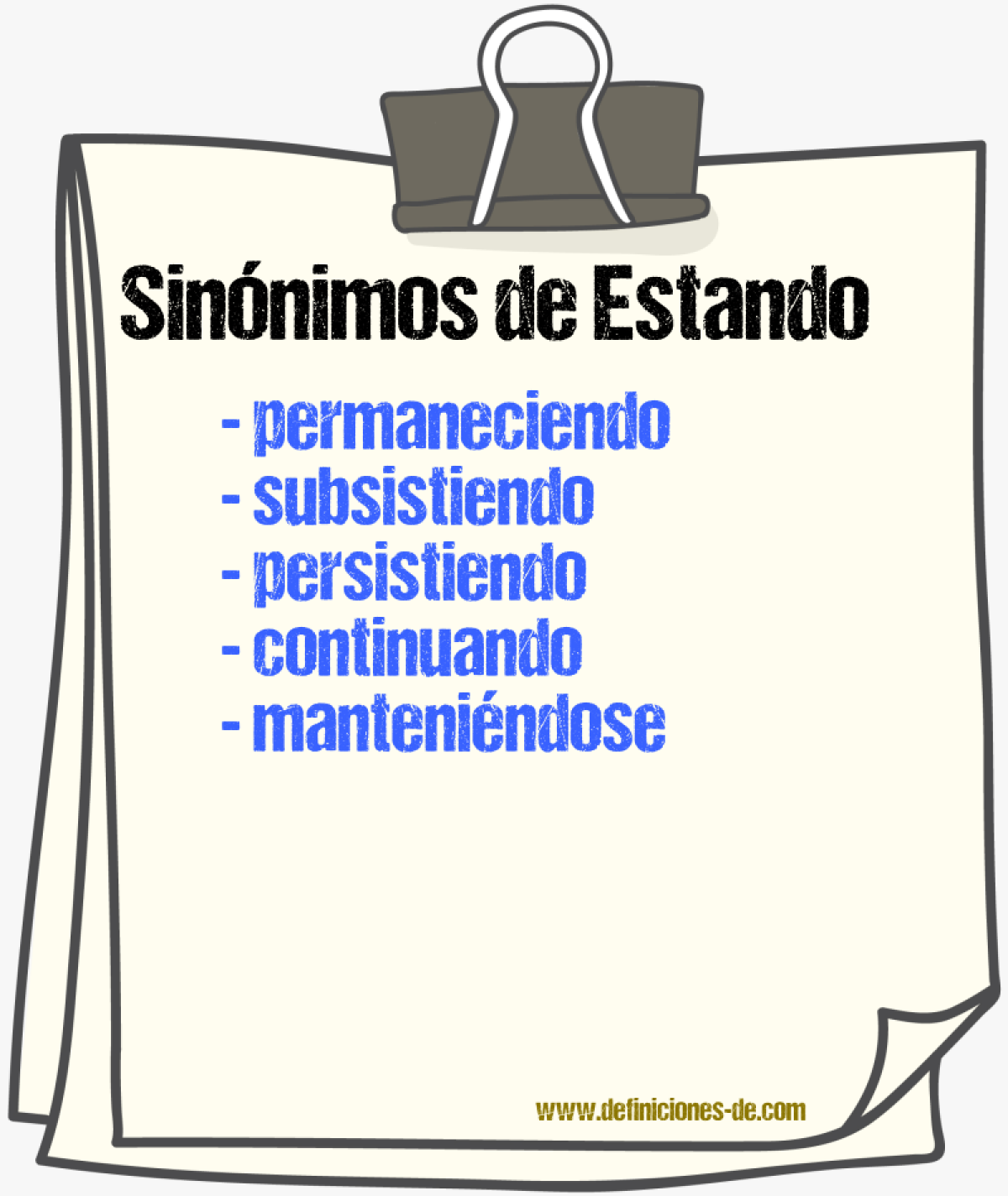 Sinónimos de estando