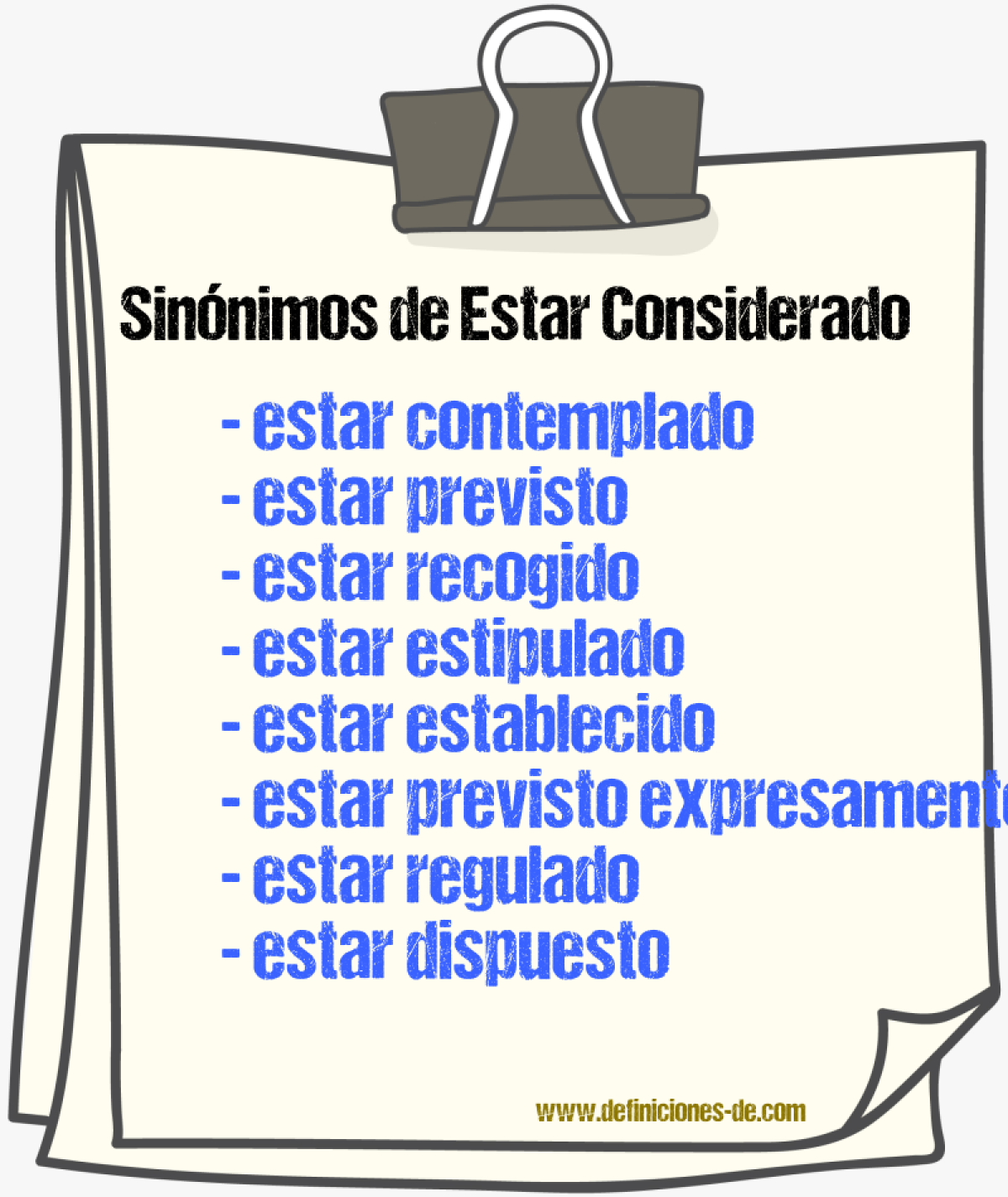 Sinónimos de estar considerado