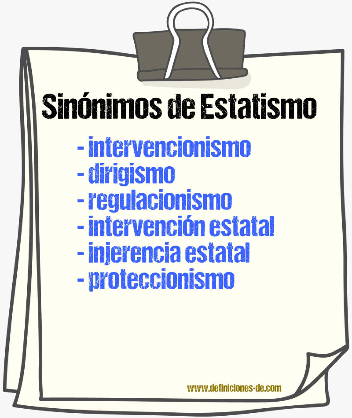 Sinónimos de estatismo