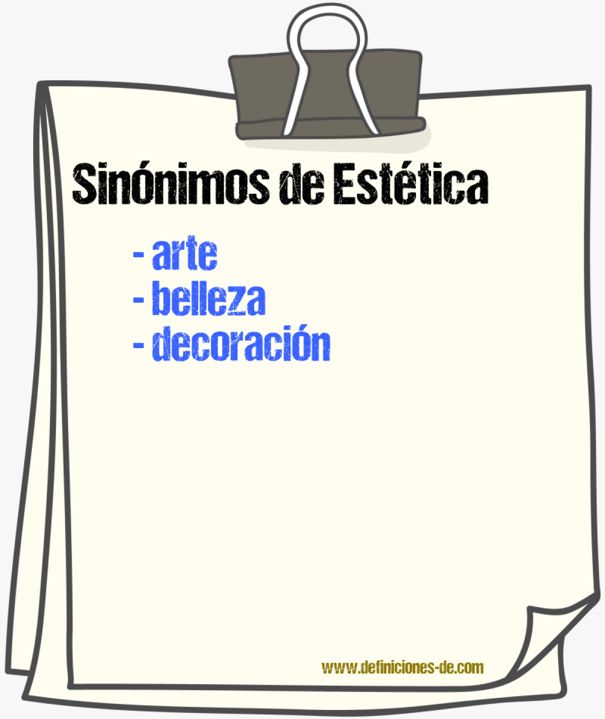 Sinnimos de esttica