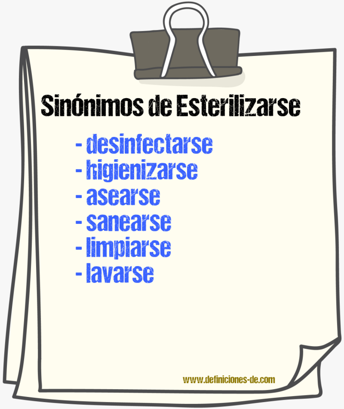 Sinónimos de esterilizarse