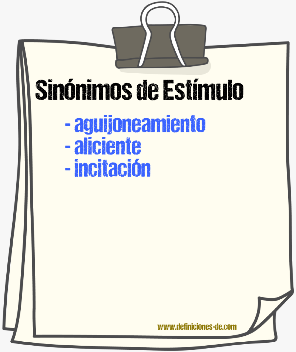 Sinnimos de estmulo