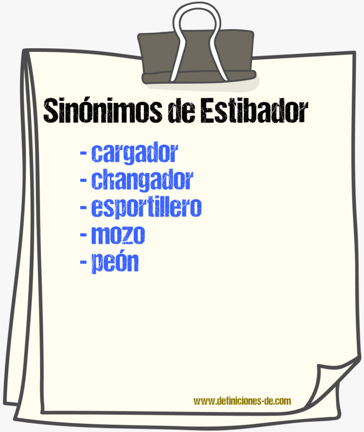 Sinnimos de estibador