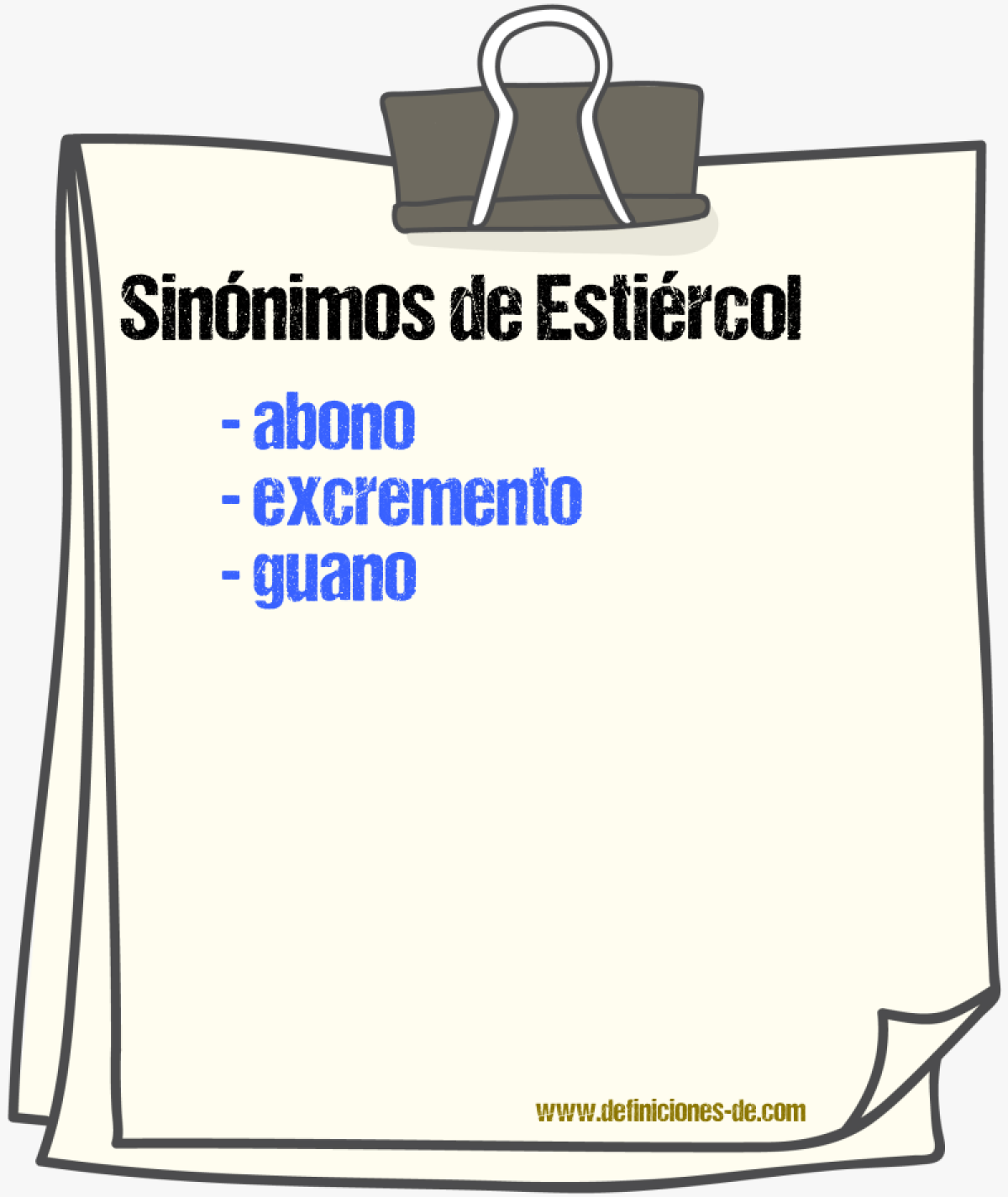 Sinnimos de estircol