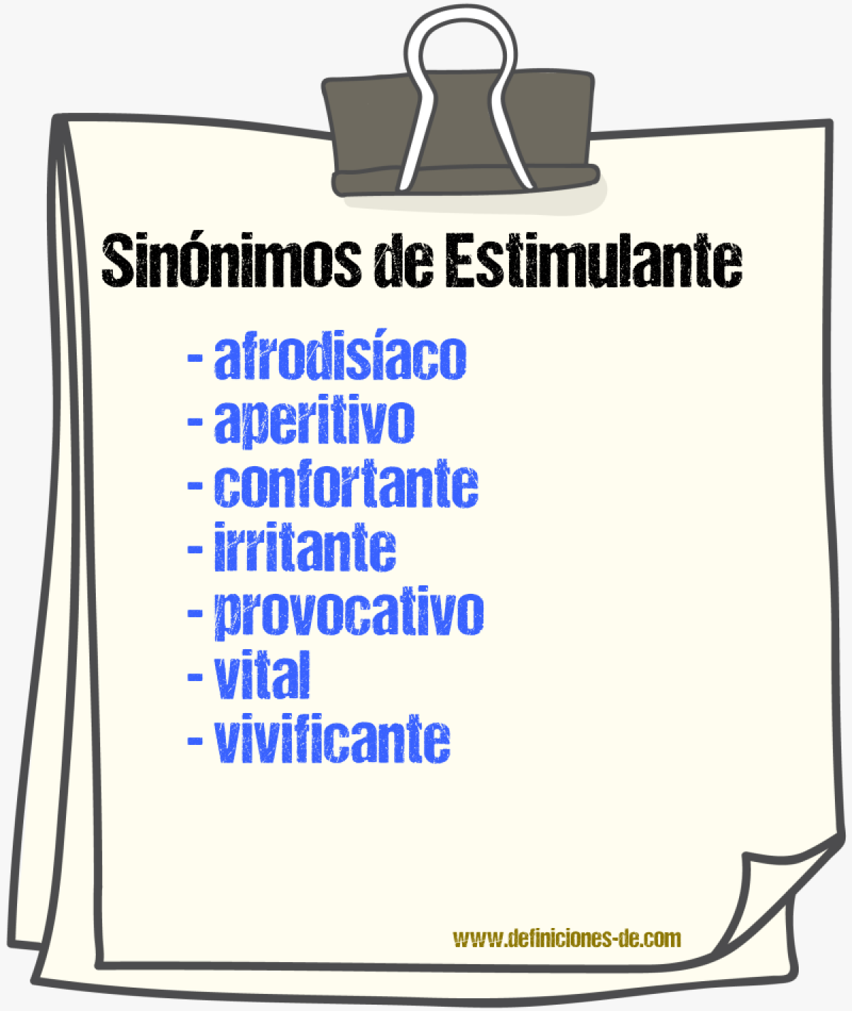 Sinnimos de estimulante