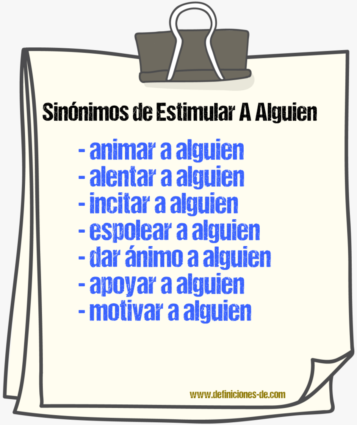 Sinónimos de estimular a alguien