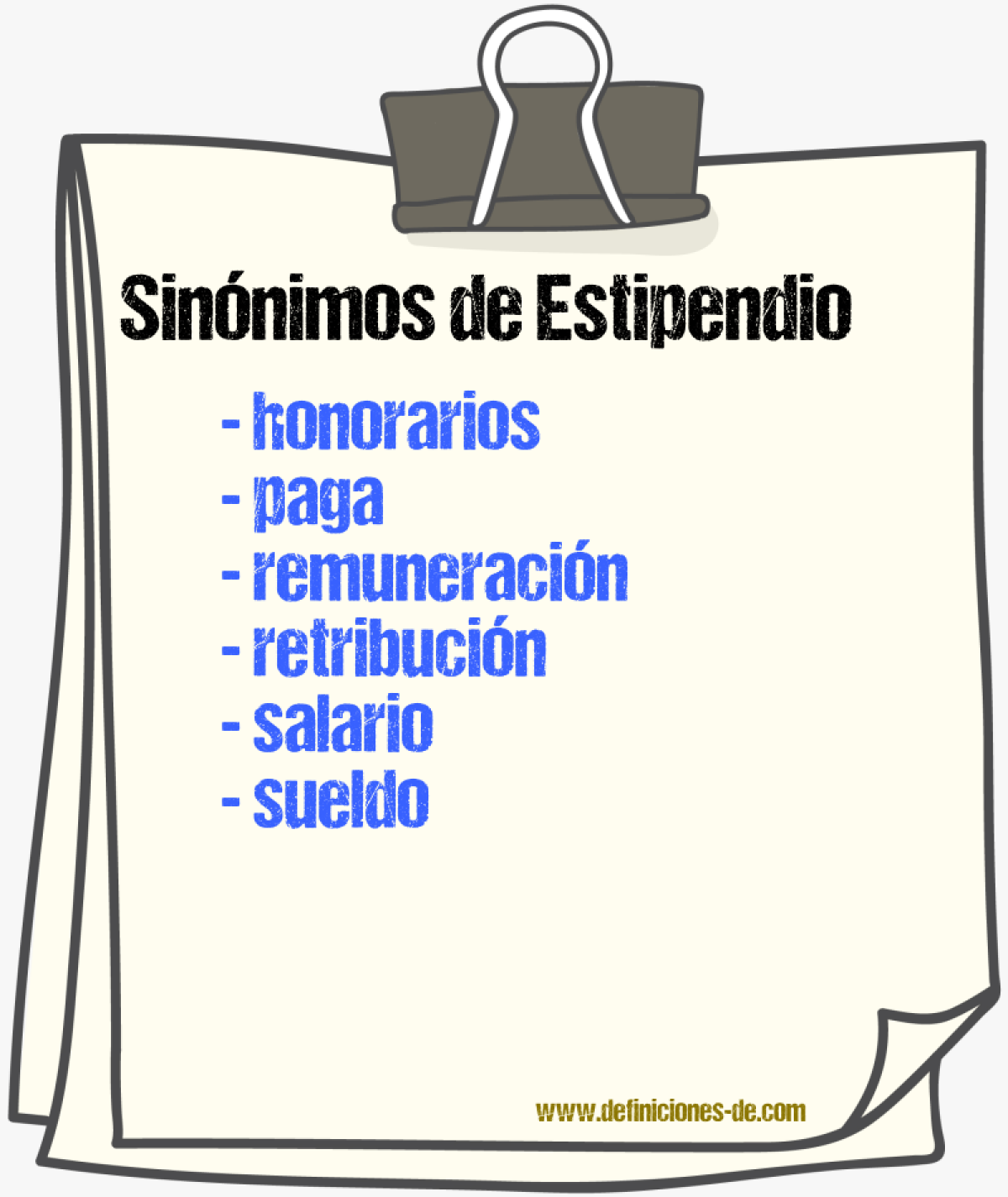 Sinnimos de estipendio