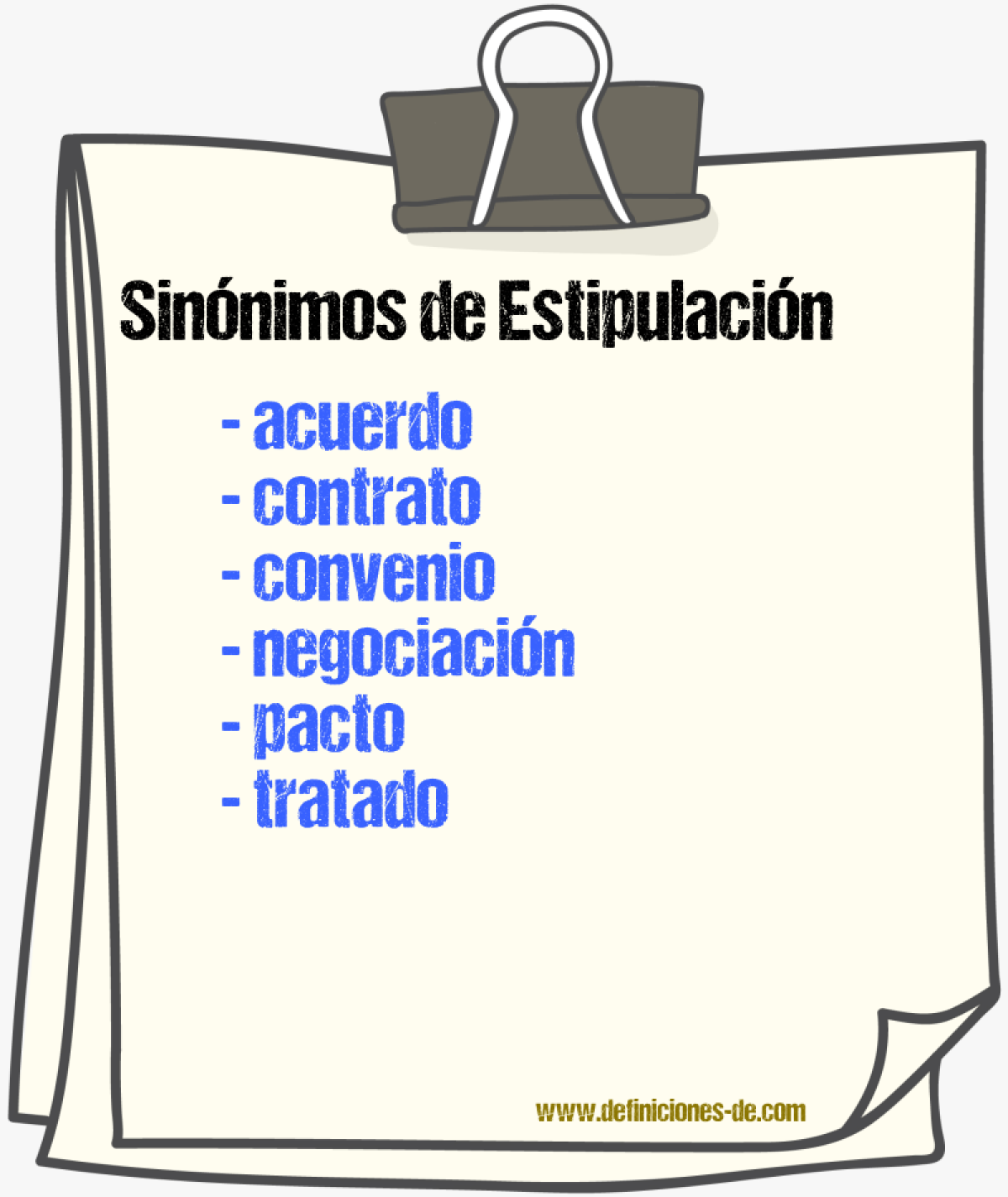 Sinnimos de estipulacin