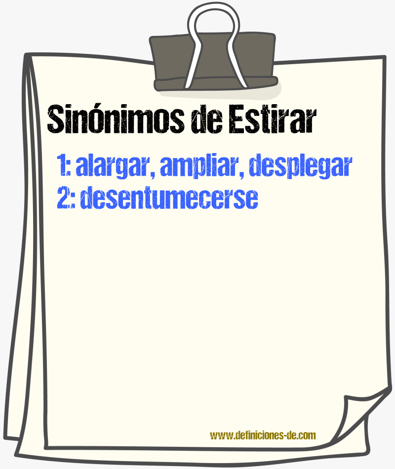 Sinnimos de estirar