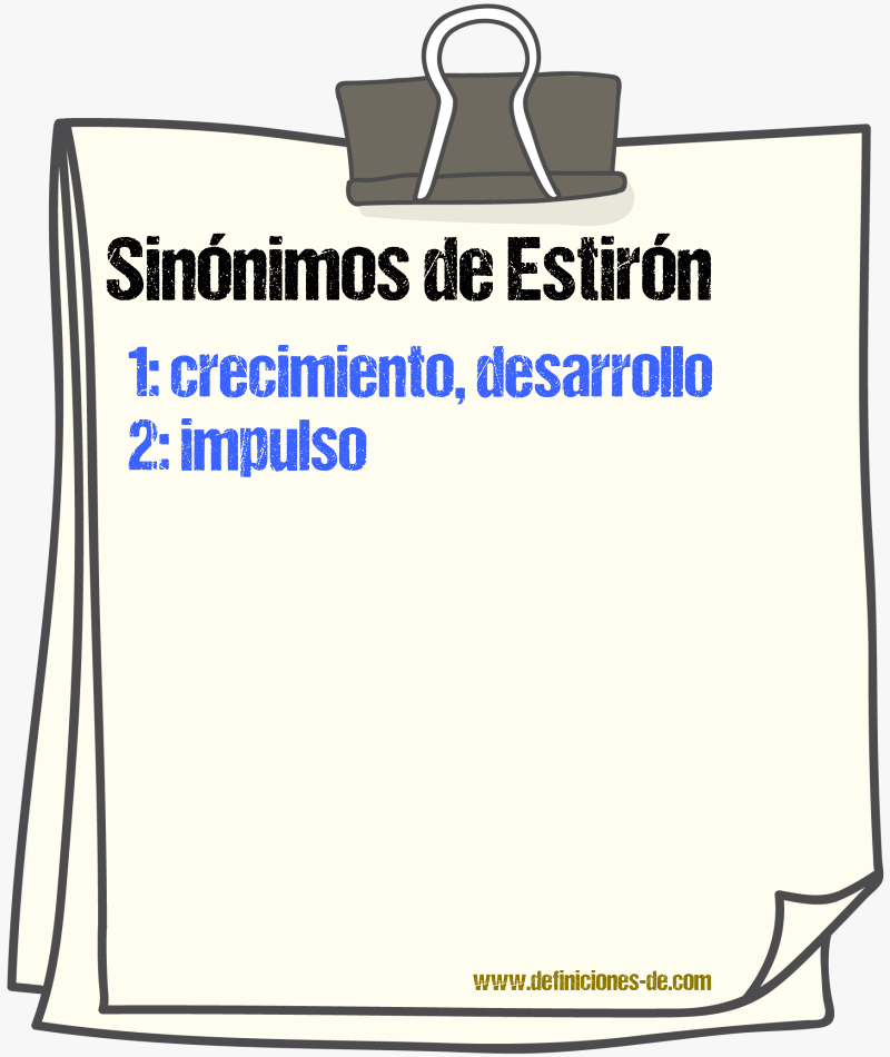 Sinnimos de estirn