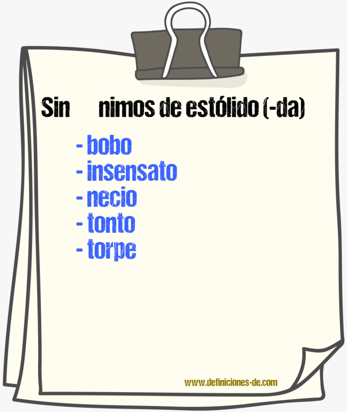 Sinnimos de estlido