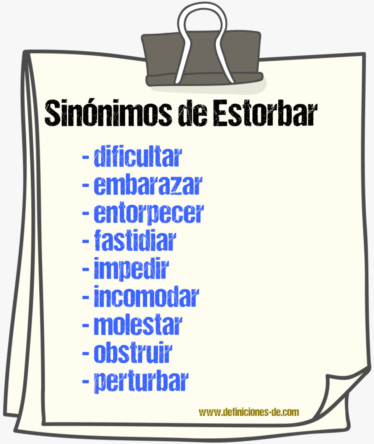 Sinnimos de estorbar