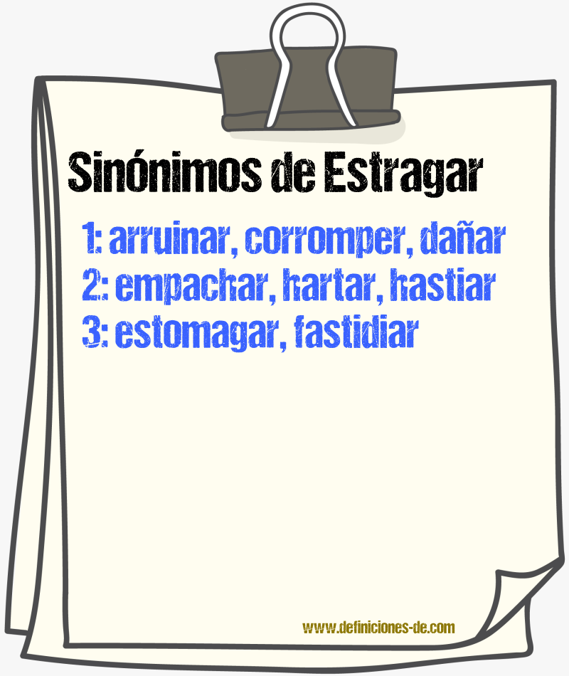 Sinnimos de estragar