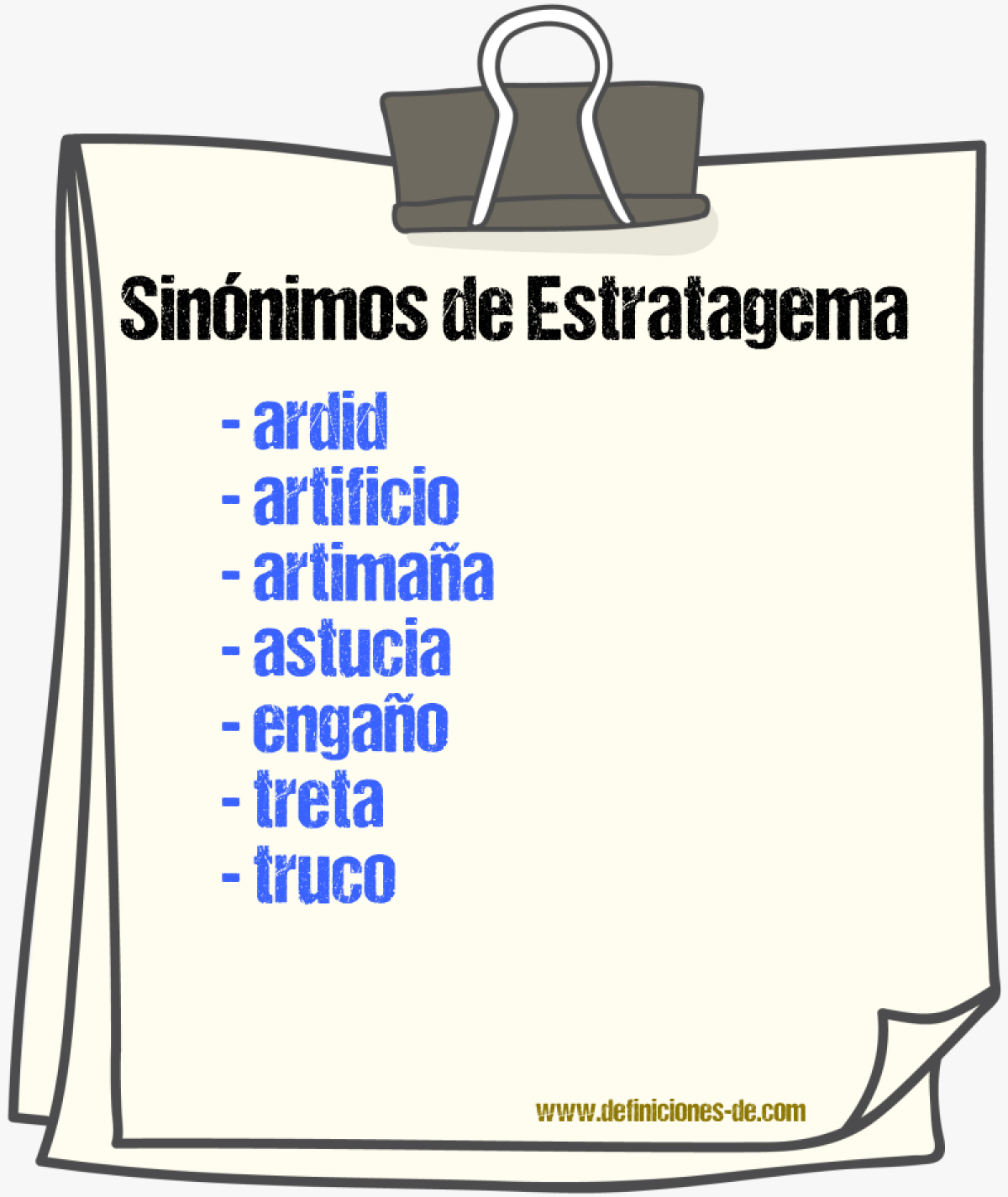 Sinnimos de estratagema