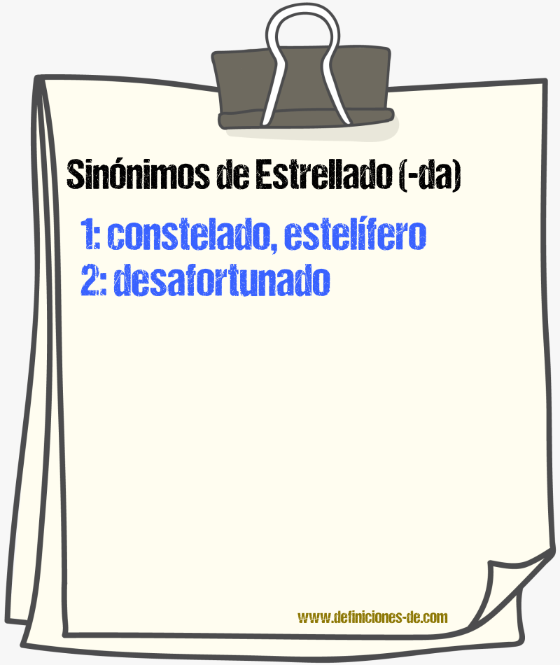 Sinnimos de estrellado