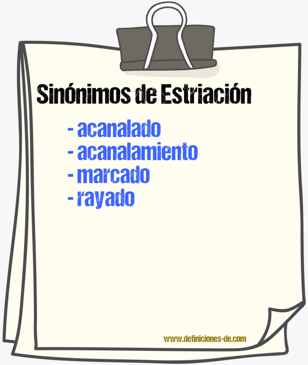 Sinnimos de estriacin