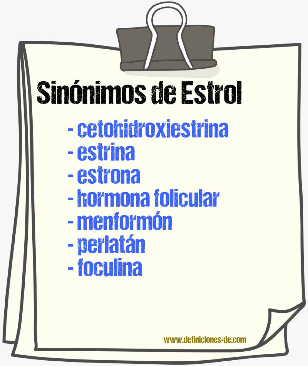 Sinnimos de estrol