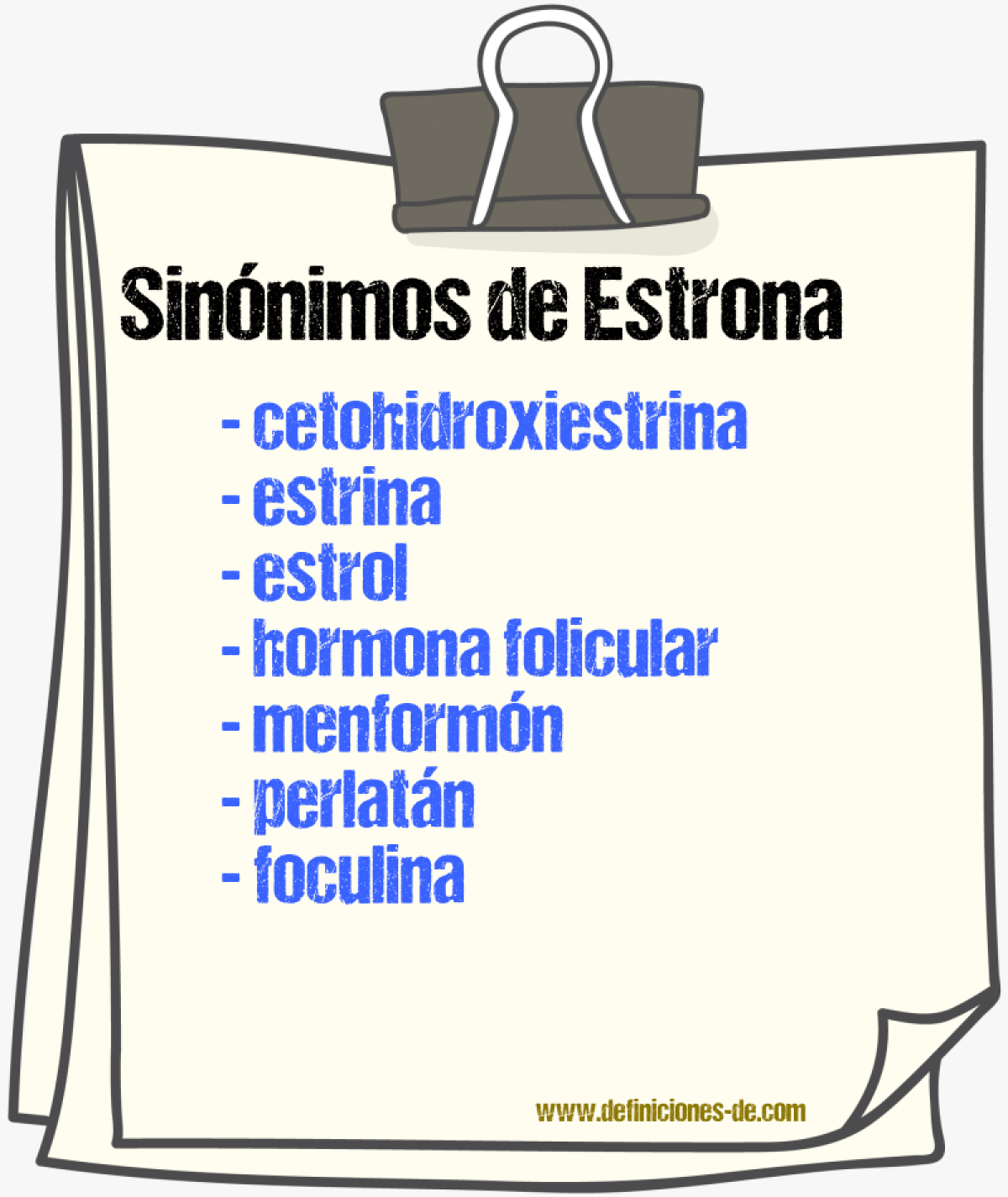 Sinnimos de estrona