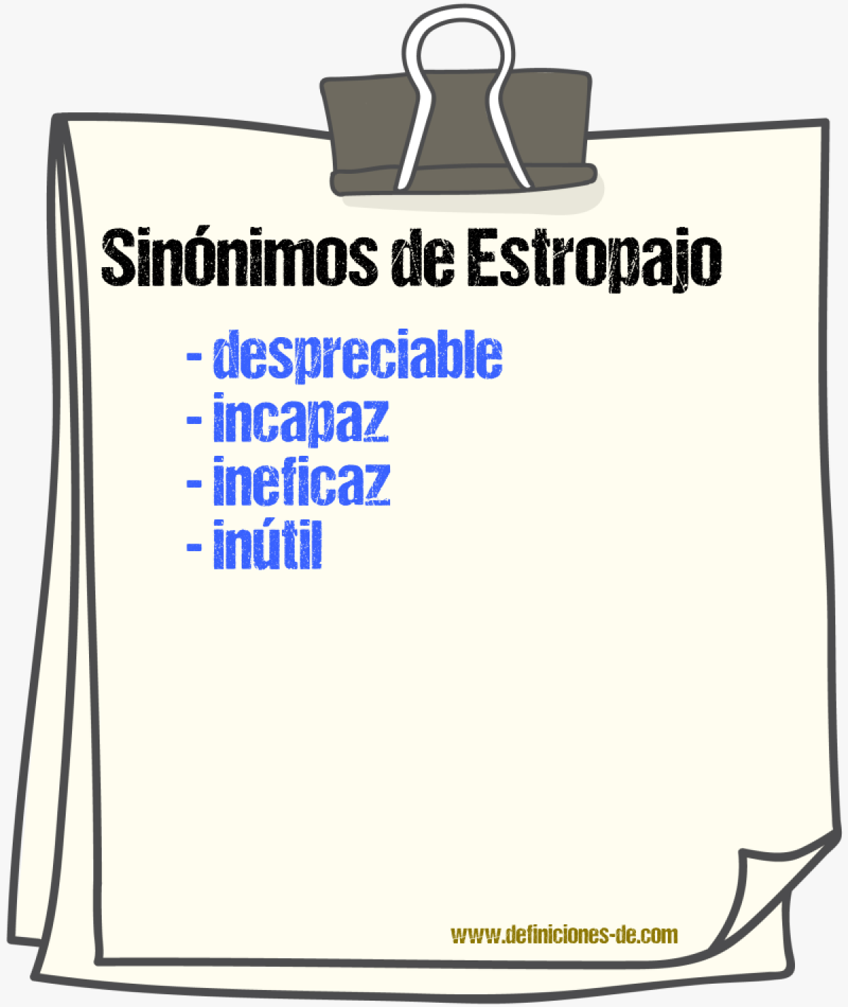 Sinnimos de estropajo