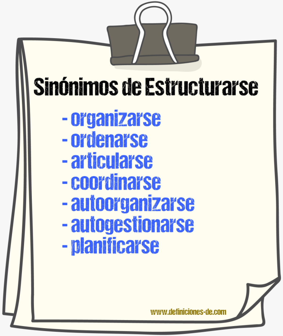 Sinónimos de estructurarse