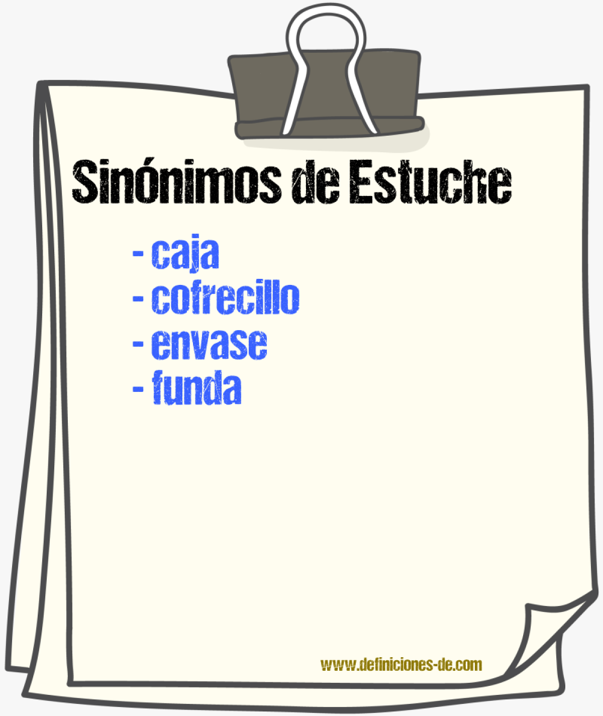 Sinnimos de estuche