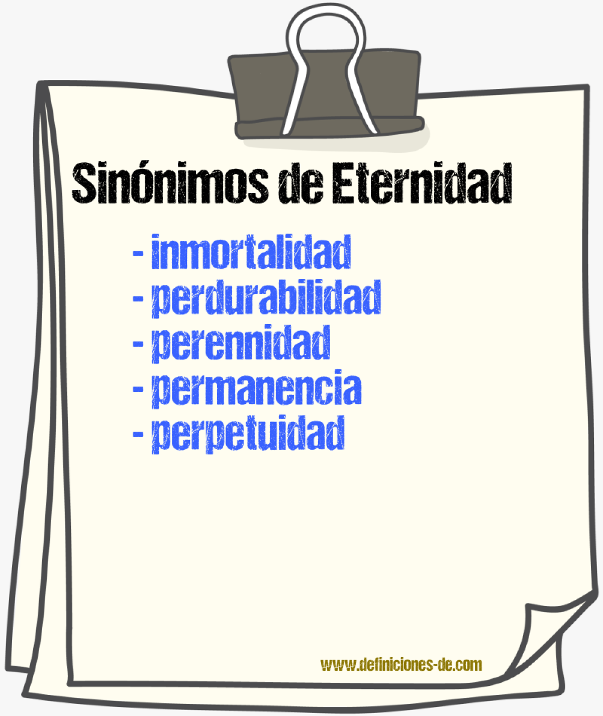 Sinnimos de eternidad