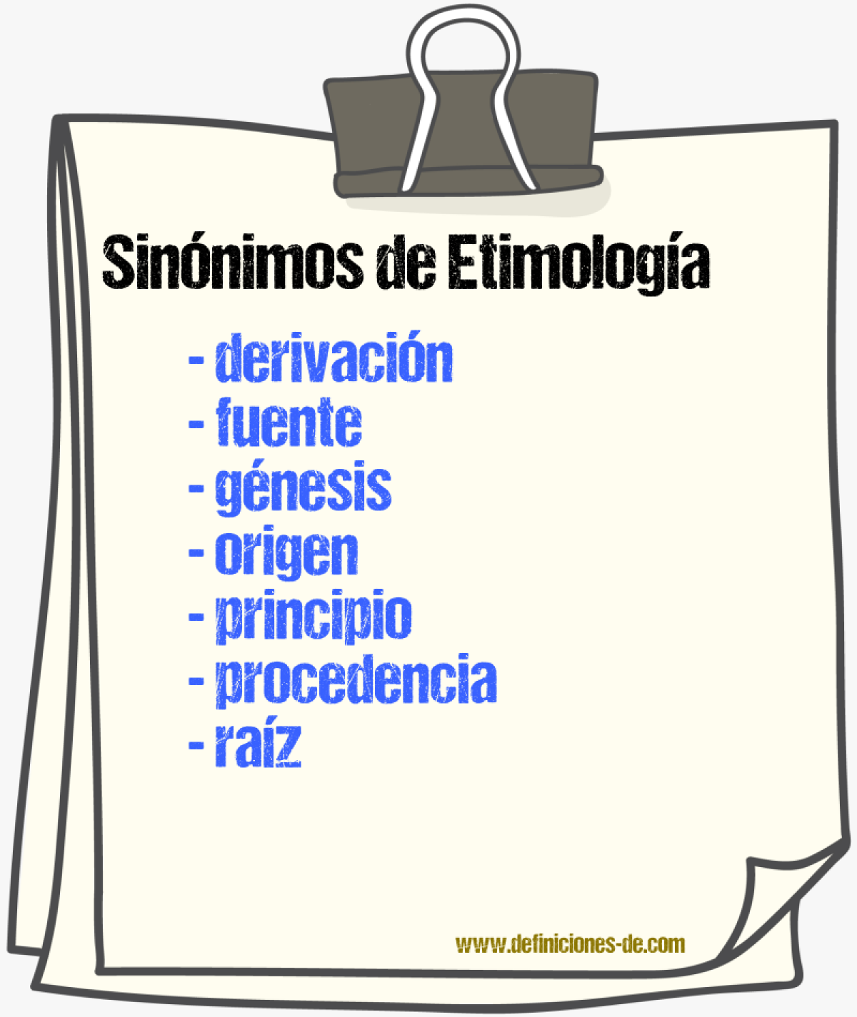 Sinnimos de etimologa