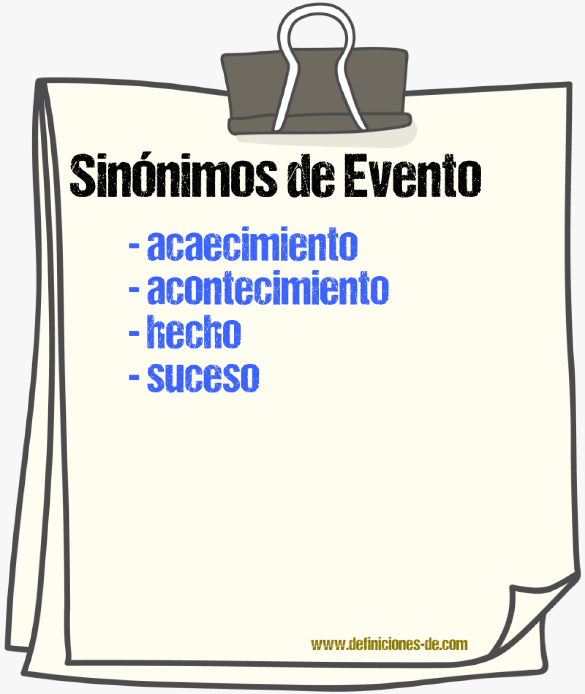 Sinnimos de evento