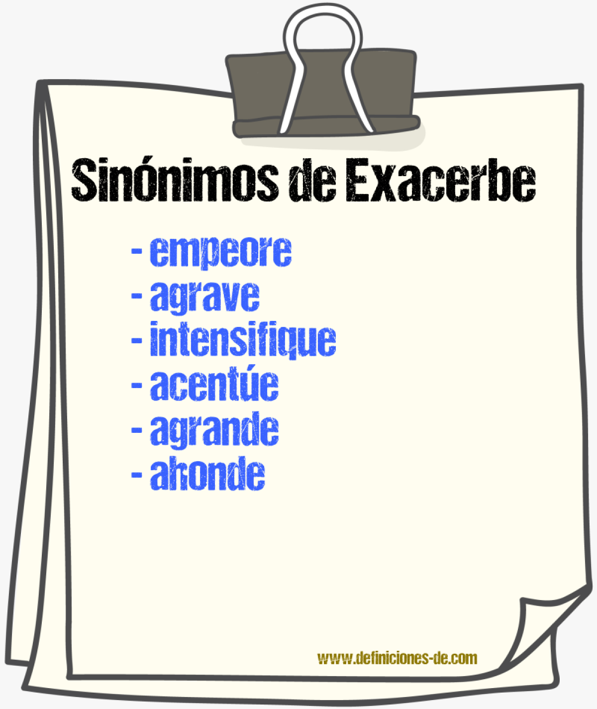 Sinónimos de exacerbe