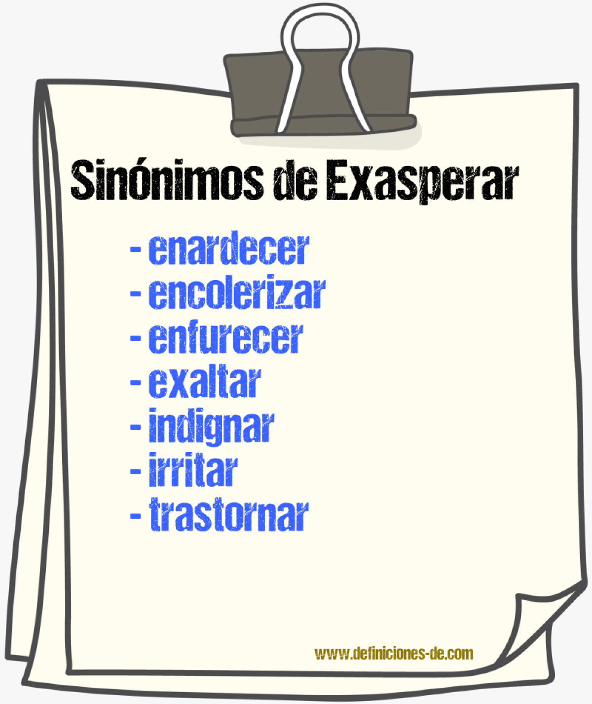 Sinnimos de exasperar