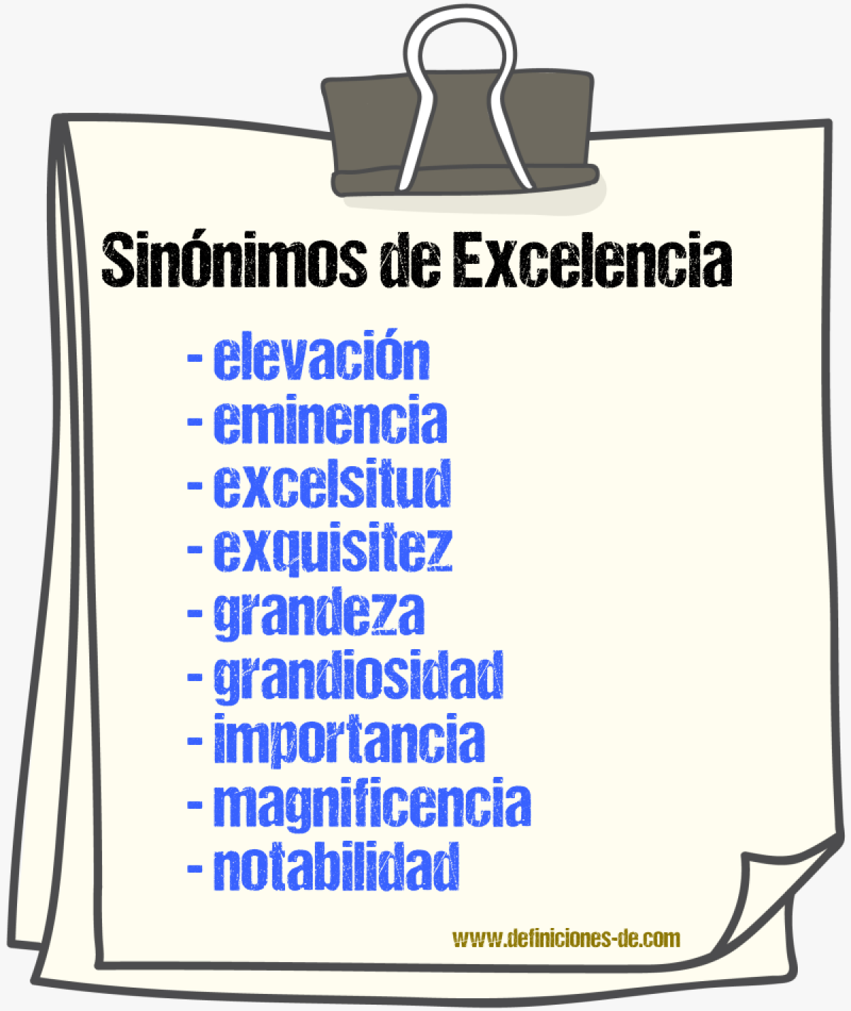 Sinnimos de excelencia