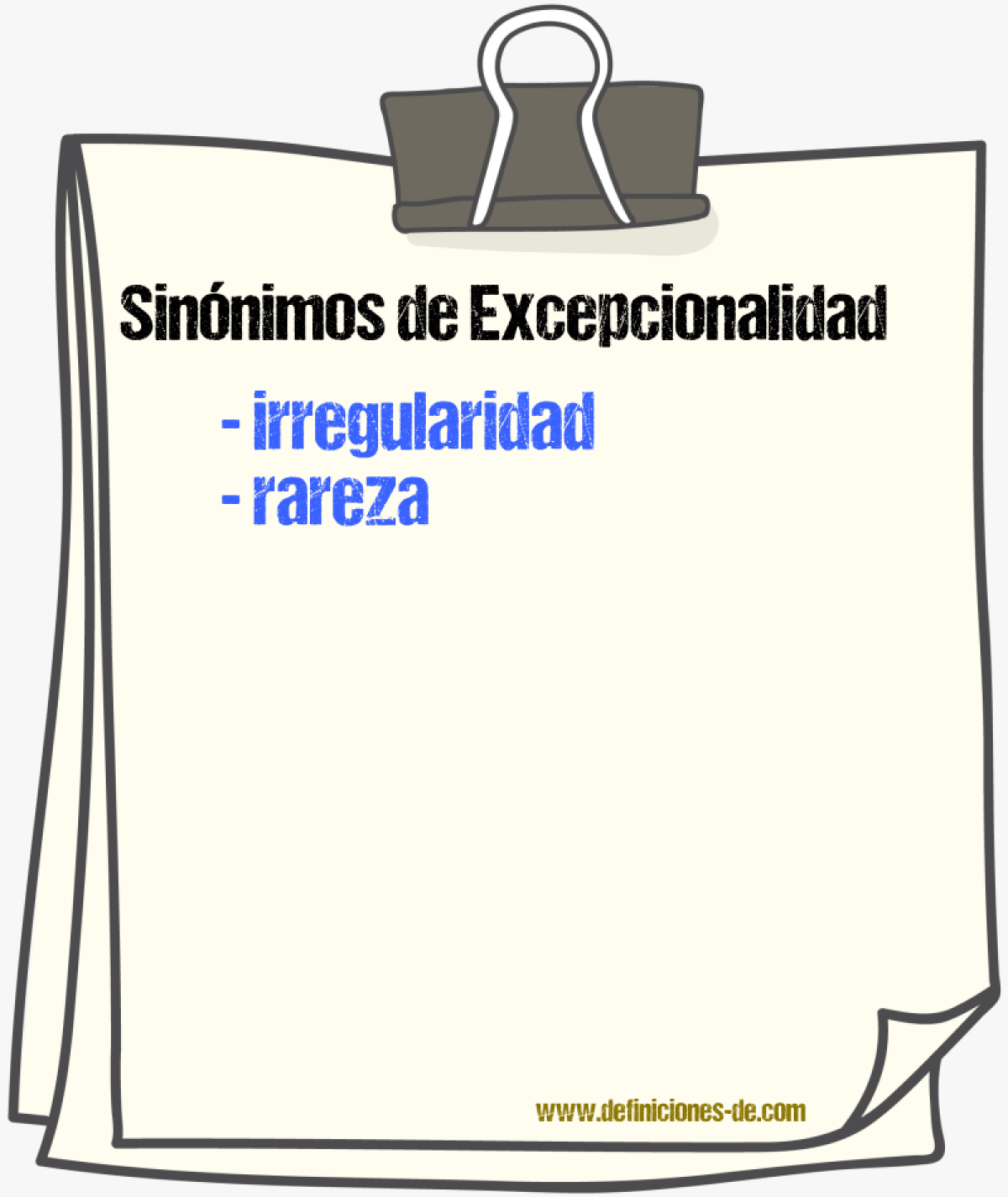 Sinnimos de excepcionalidad