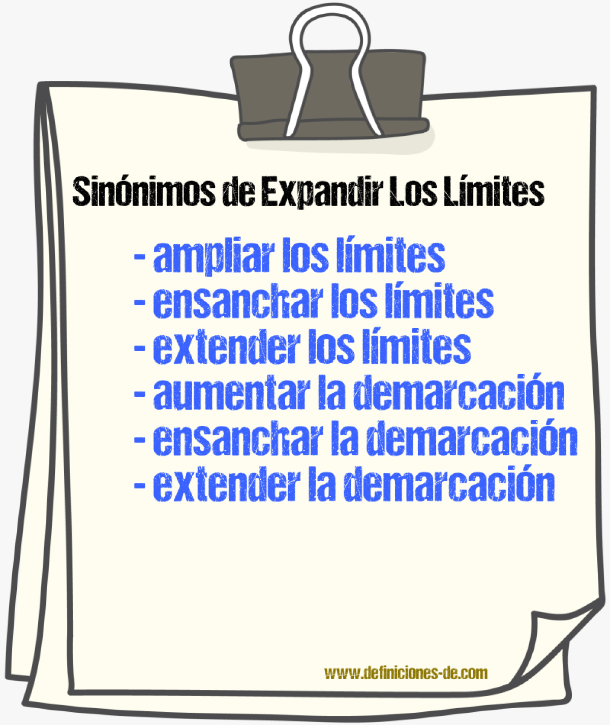 Sinónimos de expandir los límites