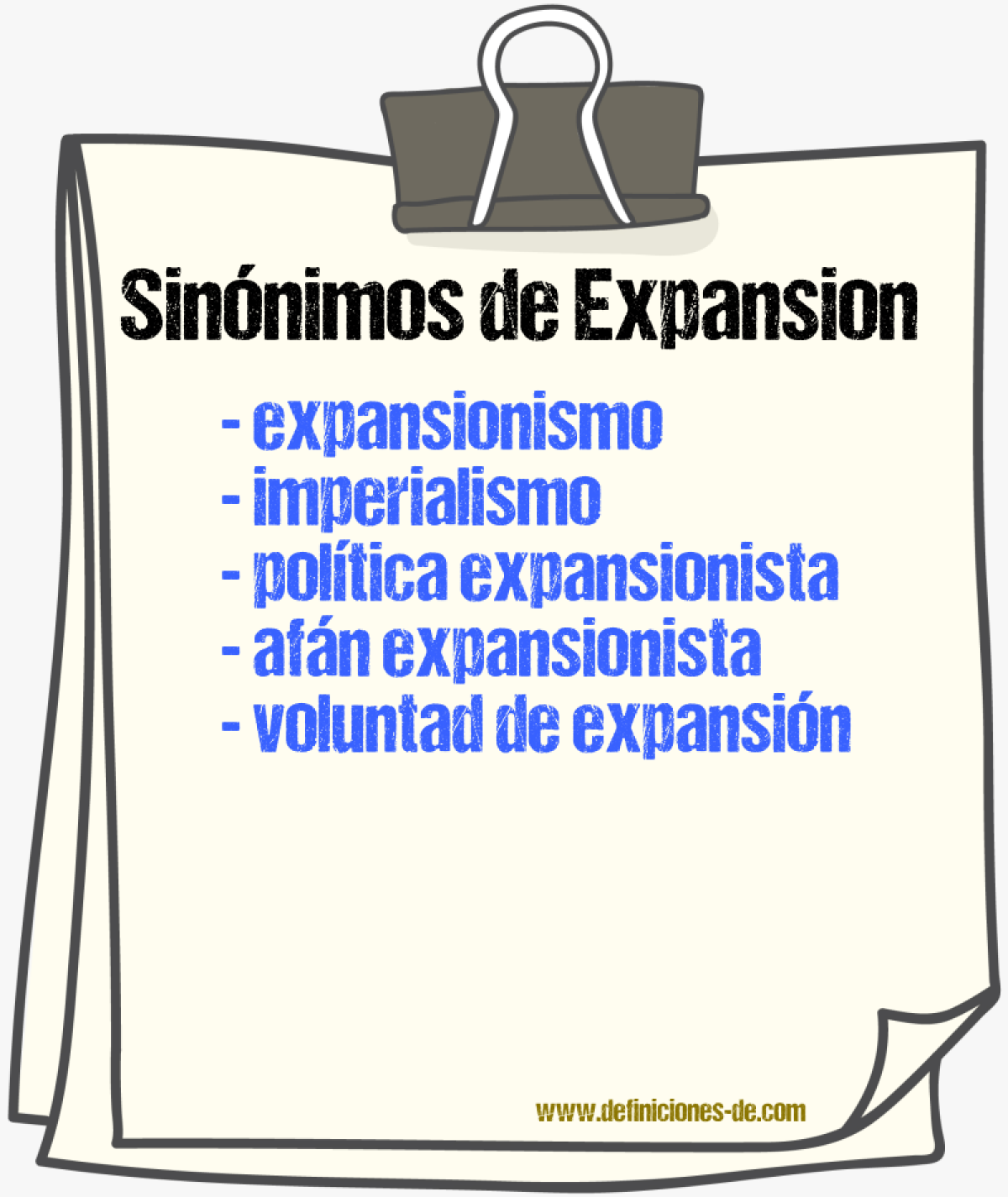 Sinónimos de expansion
