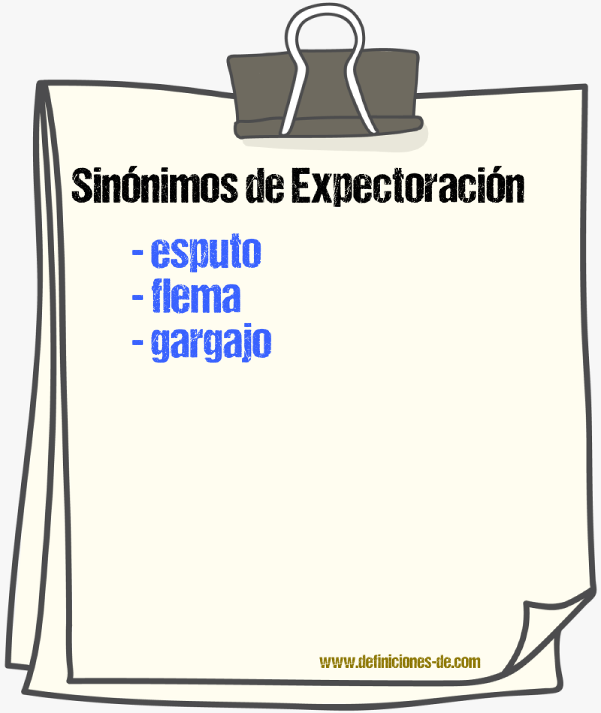 Sinnimos de expectoracin