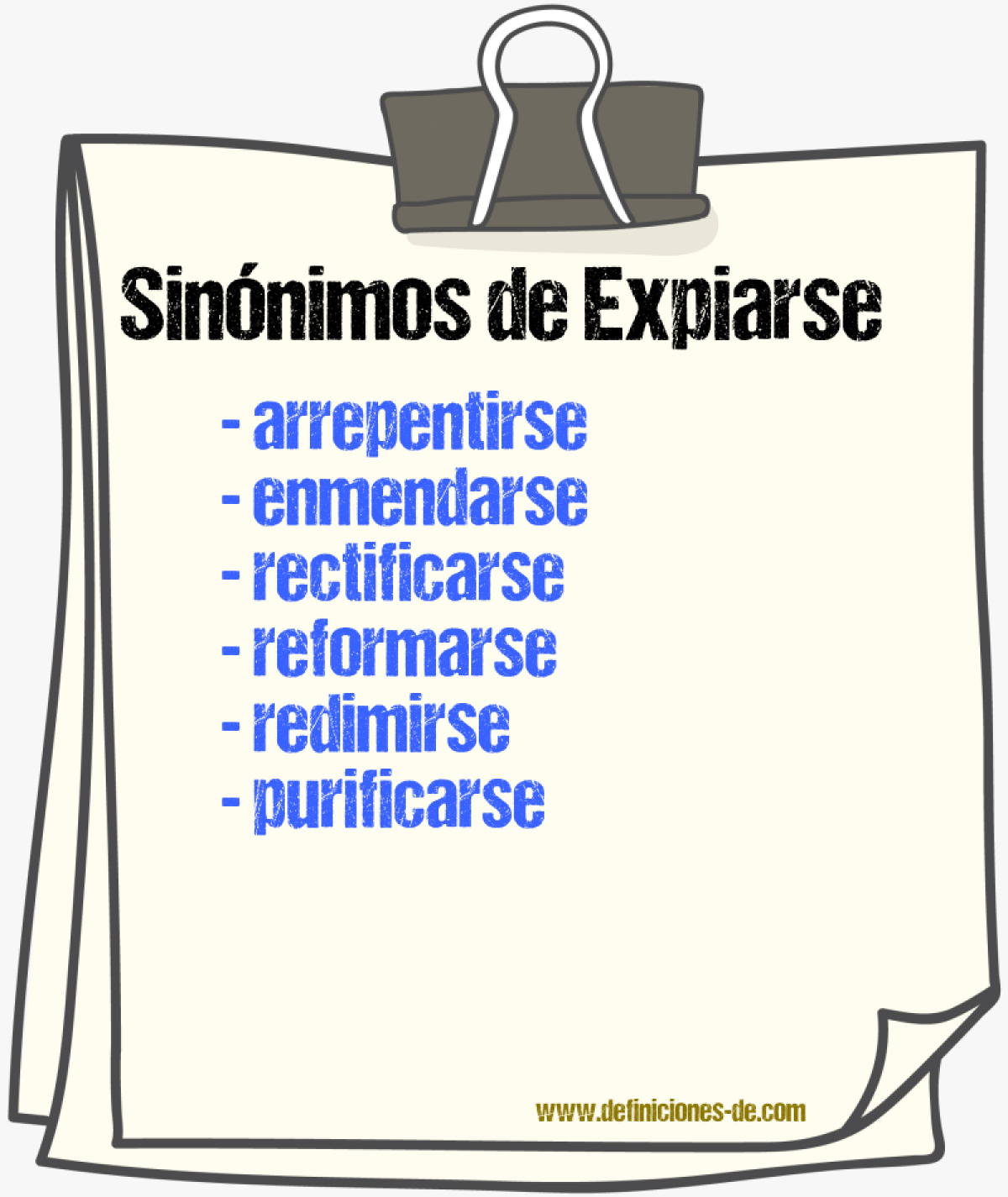 Sinónimos de expiarse